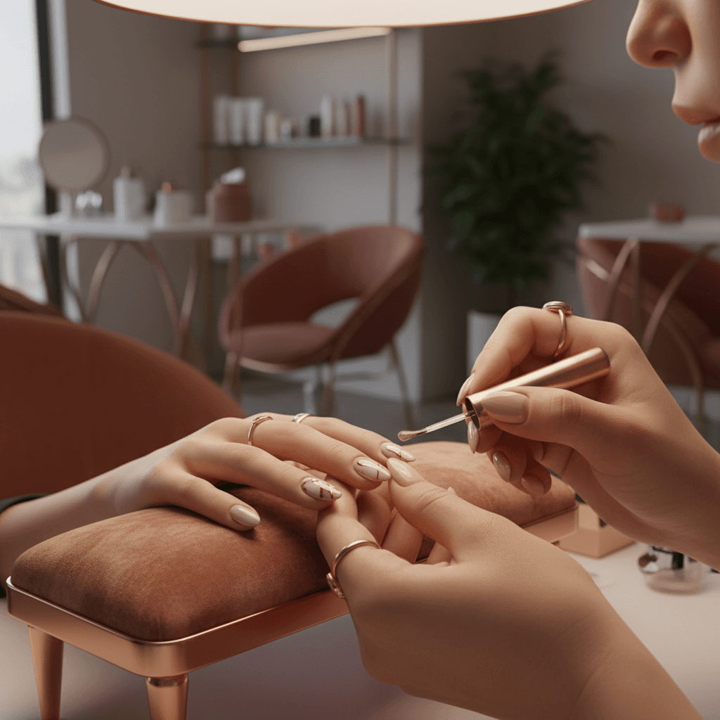 One-on-one nail service session